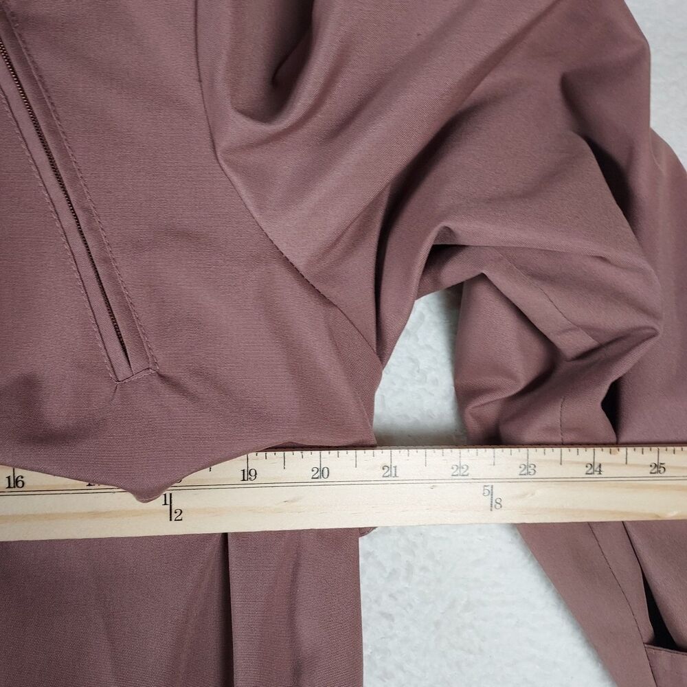 A.M. Creations Women’s Mauve Trench Coat Size 15/16 Made in Korea Belted - Picture 8 of 10